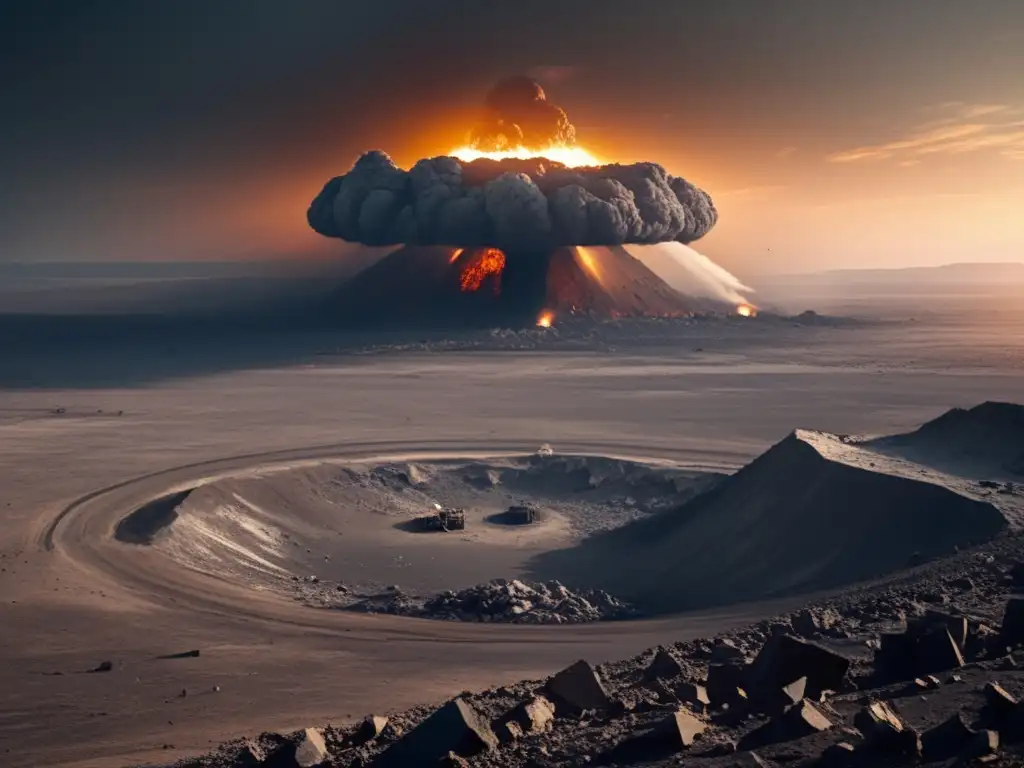 A devastating asteroid crash transformed this barren landscape, leaving a massive crater in its wake