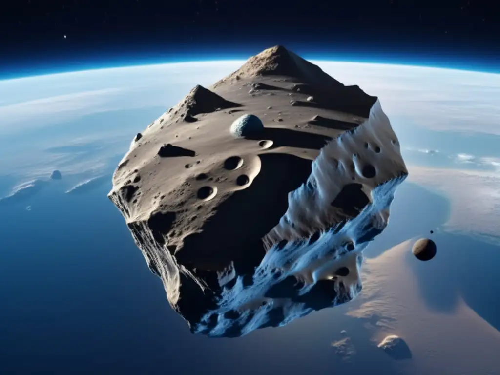 Asteroid Kleopatra, with its entrance into the solar system, captured through a photorealistic illustration