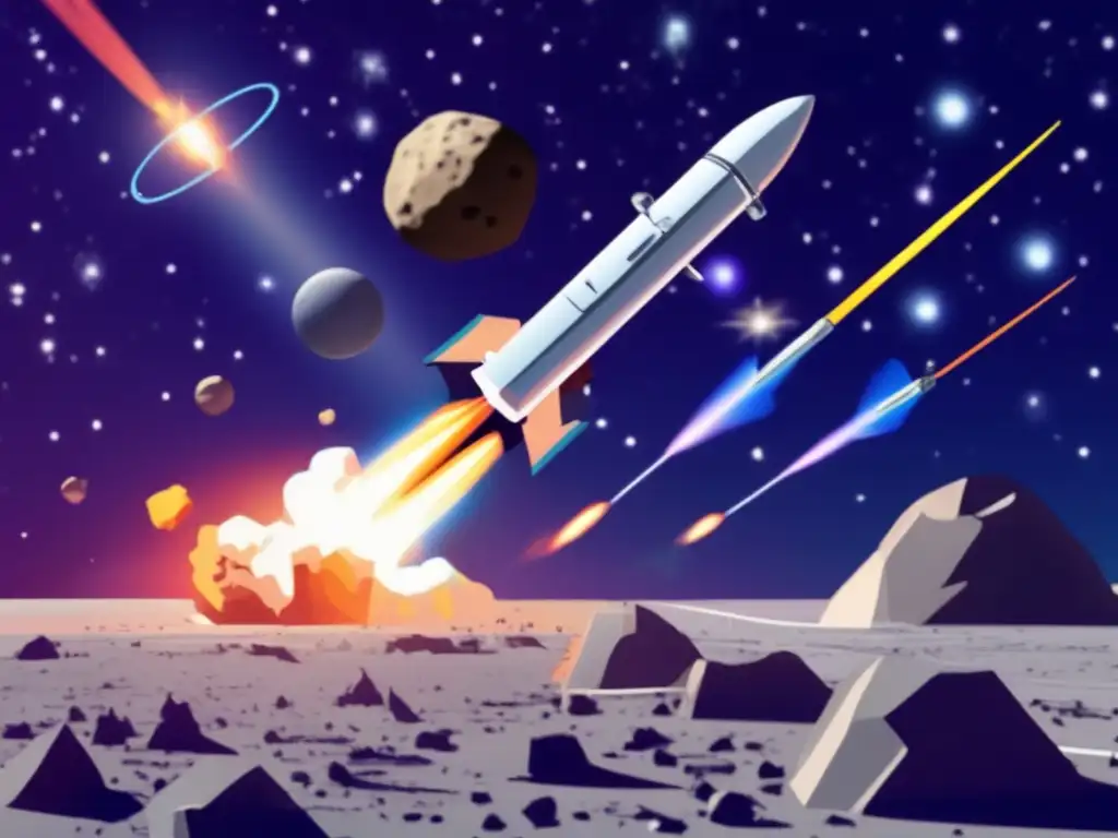 Bracing for the Big Bang: A photorealistic image showcasing tools for asteroid defense