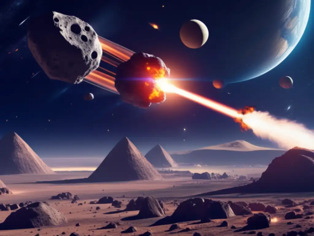 A daunting asteroid hurtles towards our planet, its imminent impact inspiring an intricate planetary defense system to take action