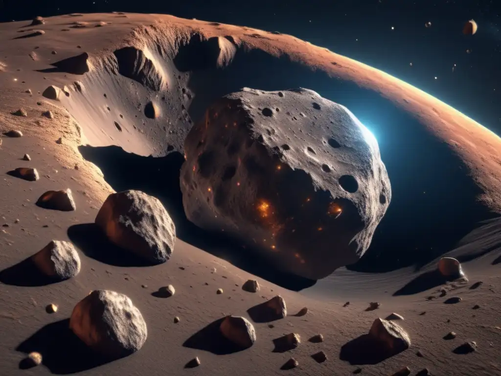 A breathtaking 8k ultradetailed image of Asteroid Dolon