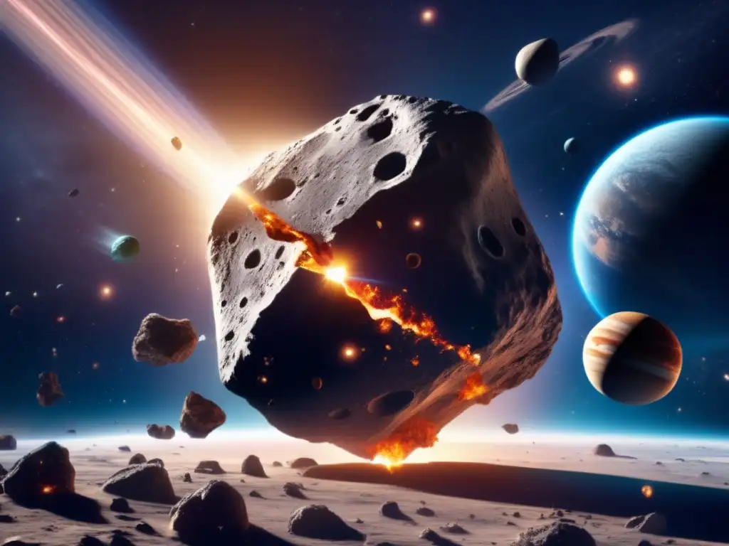 A cosmic ballet, asteroid pirouettes through space with ice and debris in tow
