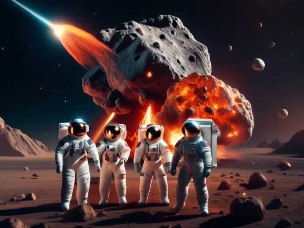Earth's Last Defense: 3D Asteroid Impact Preparations An imminent asteroid looms over Earth as spacecraft and astronauts brace for impact