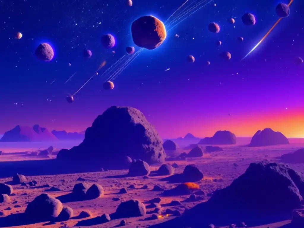 A stunning image captures the essence of the asteroid field, photographed from orbit at dusk