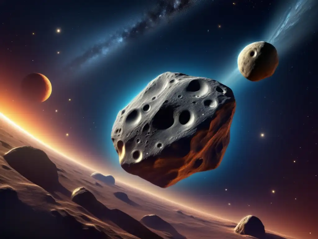 Discover the intricacies of Asteroid Glaucus in this photorealistic image, surrounded by a swirling nebulous atmosphere