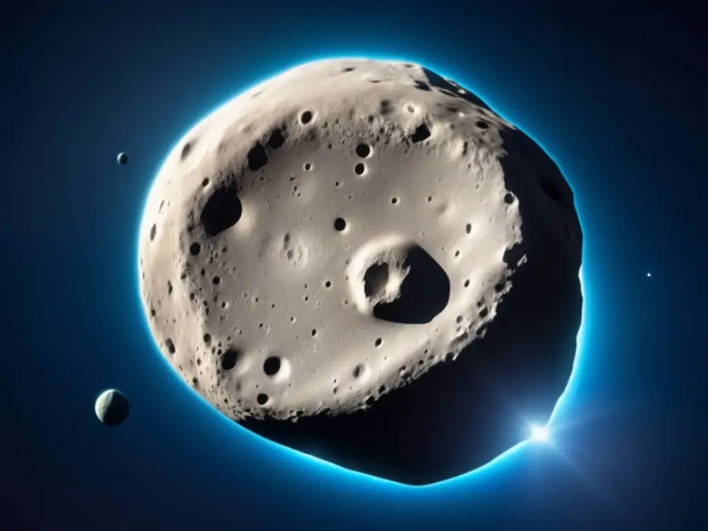 Asteroid Hector, a prominent object in the asteroid belt, beckons to us in this photorealistic zoom-in