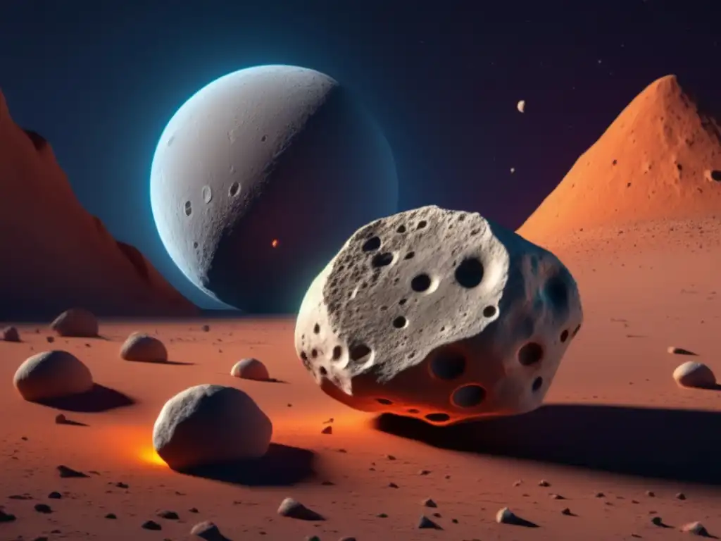 ; Visually Stunning 3D Model of Asteroid 69230 Hermes & Moon Dash - 'Explore the immersive 3D world of Asteroid 69230 Hermes and its moon in a photorealistic style