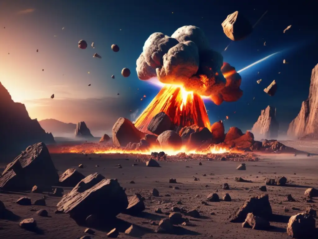Asteroid Impact: A Photorealistic Depiction of Earth's Past A powerful asteroid's impact on Earth, based on scientific research, forever changed the course of life