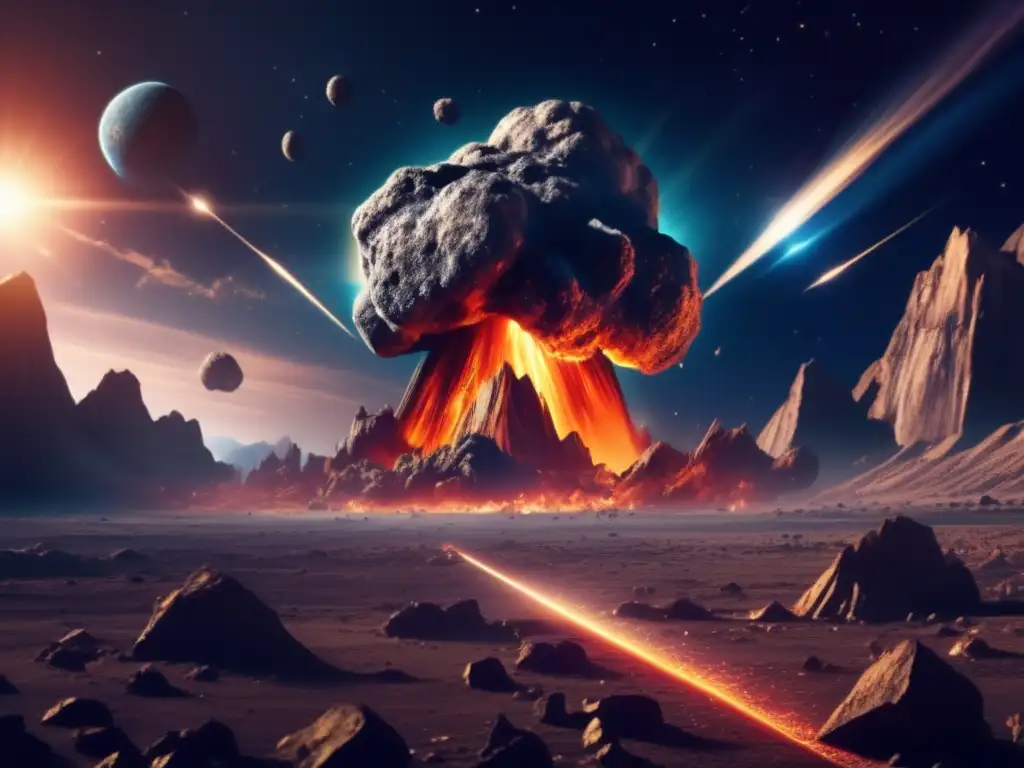 Asteroid Impact: Devastating Earth, Mysterious Asteroid, Ominous Comet A devastating asteroid collision sends shockwaves across the Earth, causing widespread chaos and destruction