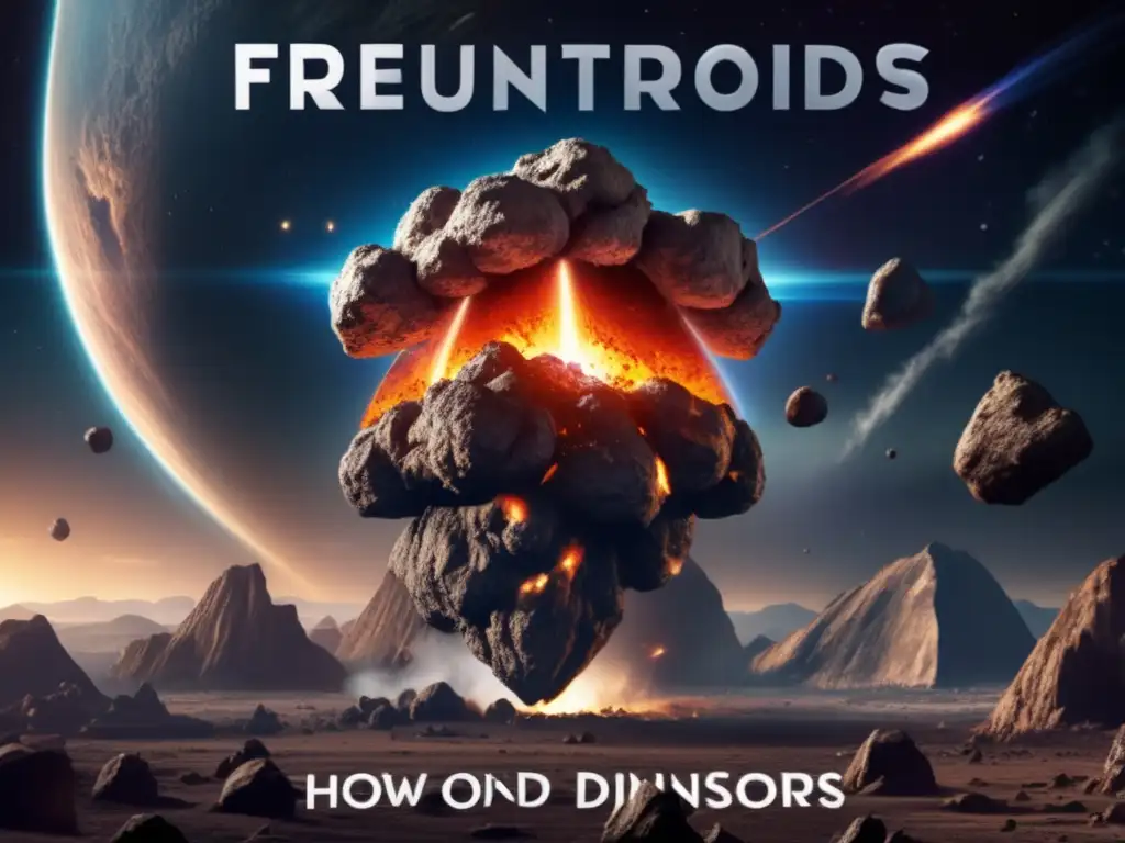 Asteroid Impact: Devastation and Destruction End the Age of Dinosaurs A photorealistic asteroid crashes into Earth, ending the age of dinosaurs and causing devastation
