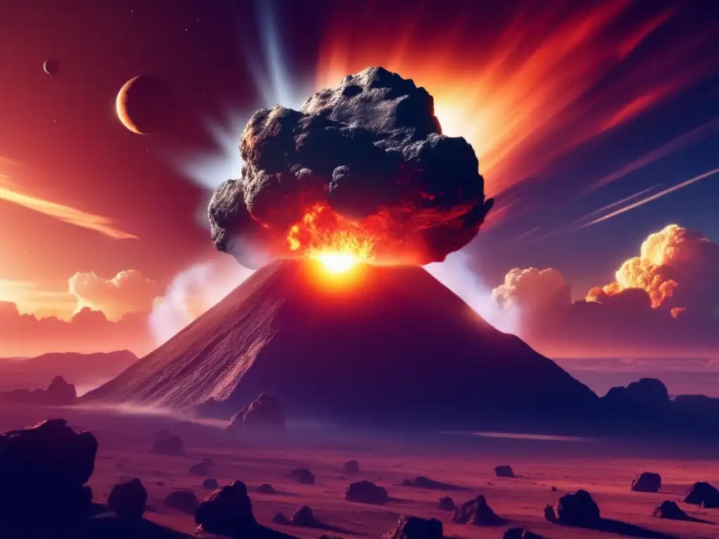 Asteroid impact in Earth's atmosphere-- Earth braces for cataclysmic blast as massive rocky asteroid crashes