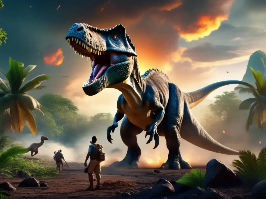 Revelation of the Extinction Event: Asteroid Impact on a Prehistoric Planet A prehistoric world is forever changed as a massive asteroid impact decimates its lush forests, causing an extinction event that devastates the ecosystem
