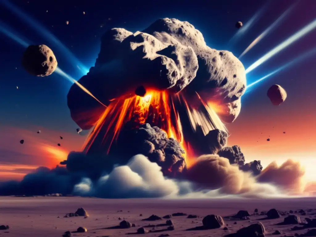 Catastrophic Asteroid Impact: Earth's Extinction Event Asteroid strike wipes out life on and off Earth: Earth's atmosphere ablaze, oceans boil, clouds of dust, and acid rain