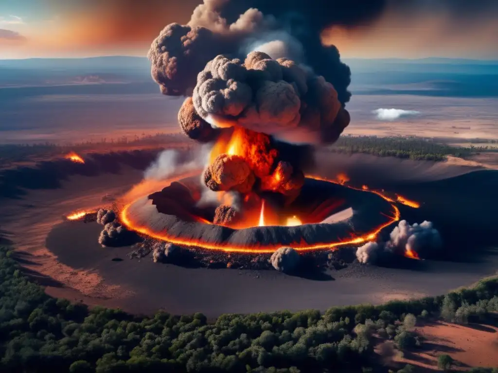 A high-resolution photograph captures the aftermath of a massive asteroid impact on Earth