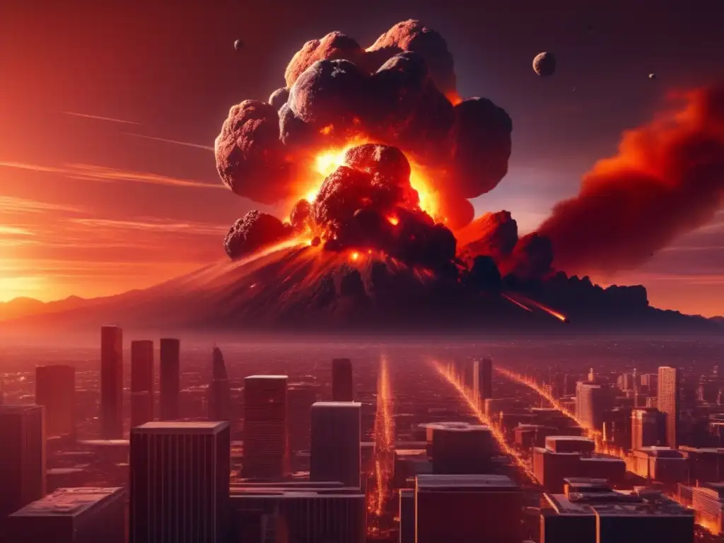 Asteroid impact on Earth captured from above in stunning orange and redbrown hues