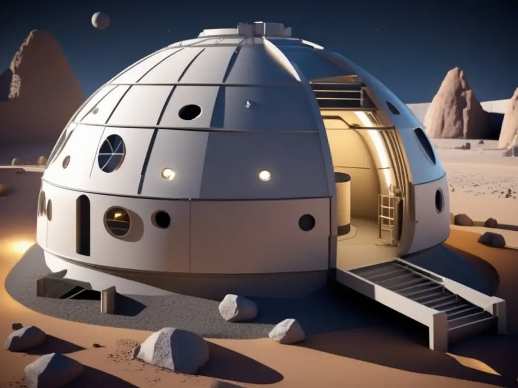 Dash - An impressive 3D model of an asteroidiplex structure, protection in the form of cylindrical defense modules and tunnels