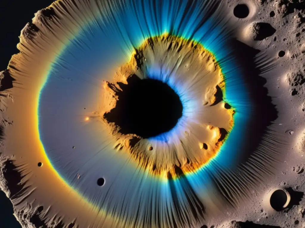 The asteroid Iris comes to life in this highly detailed 8k ultradetailed image, capturing its unique geological formations in stunning clarity