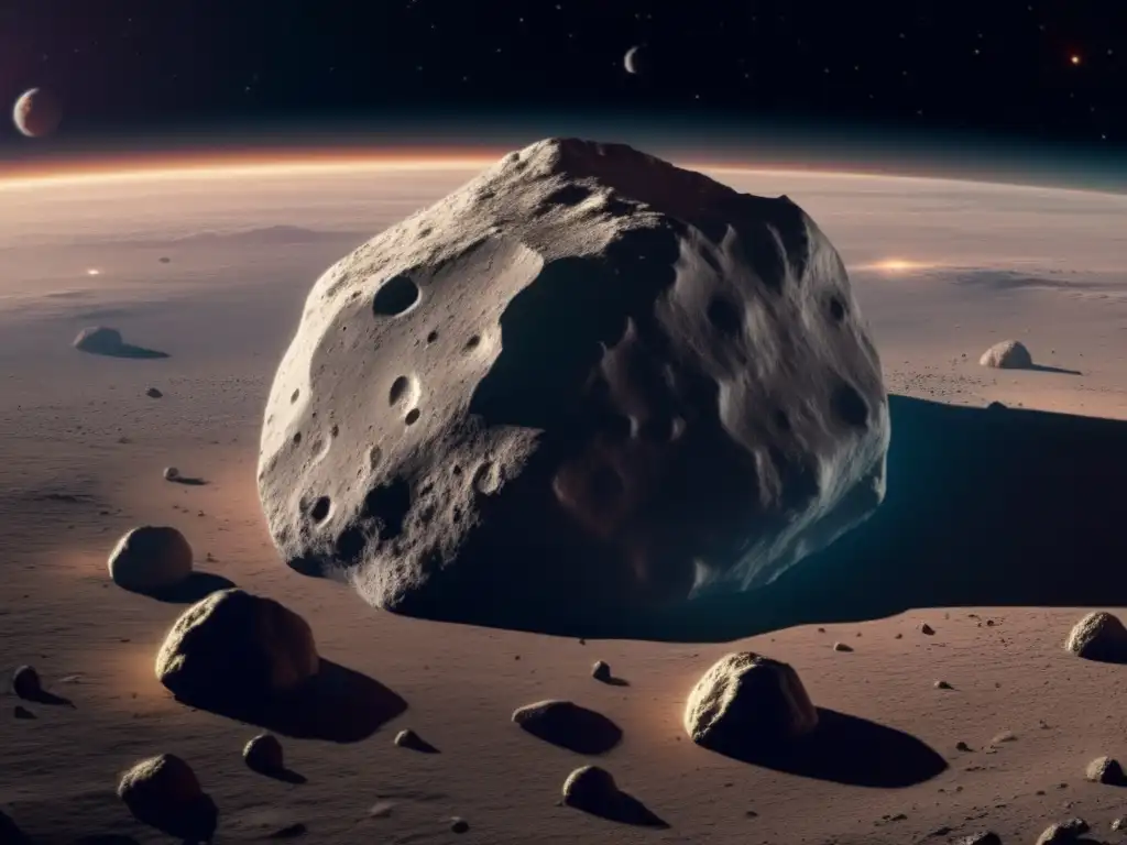 A stunning 8k ultradetailed image of Kossiplov 1397, the mysterious asteroid from 'Space: 1999'