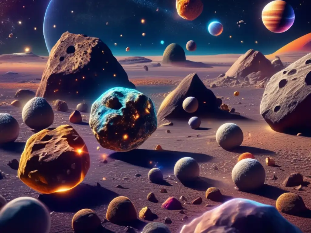 Dive into the heart of cosmic chaos, where swirling asteroids dance amidst vibrant celestial wonders