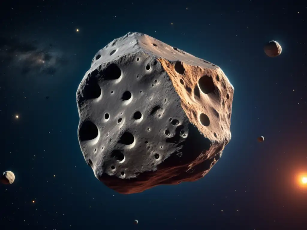 Unravel the mysteries of space with this stunning image of Asteroid Minerva, captured in high-resolution detail from above