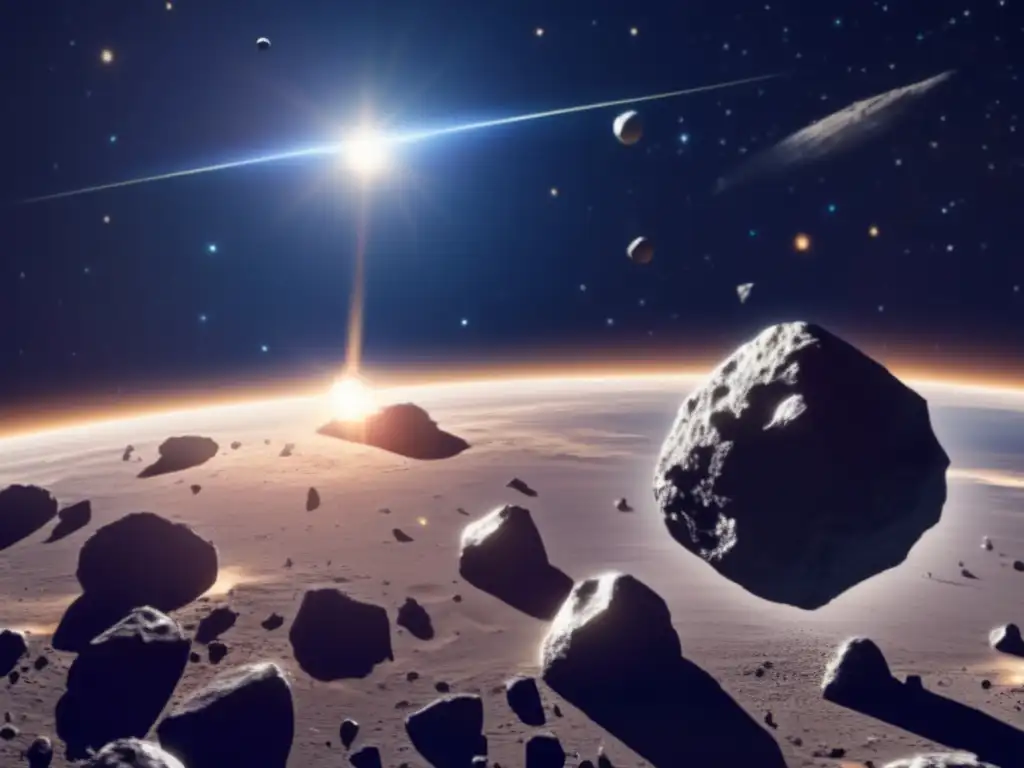 Amen behold a perilous asteroid heading straight for Earth, its surface revealing signs of mining or drilling equipment