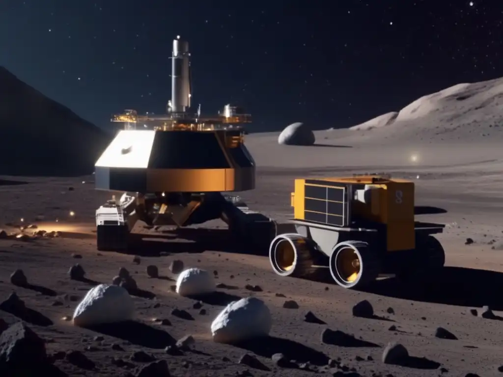 A breathtaking photo captures the technical complexity and grandeur of asteroid mining