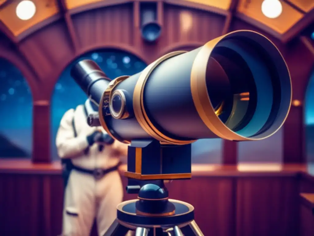 A telescope with a collection of filters, beautifully captured against a starry sky, embodies the importance of asteroid observation in space research