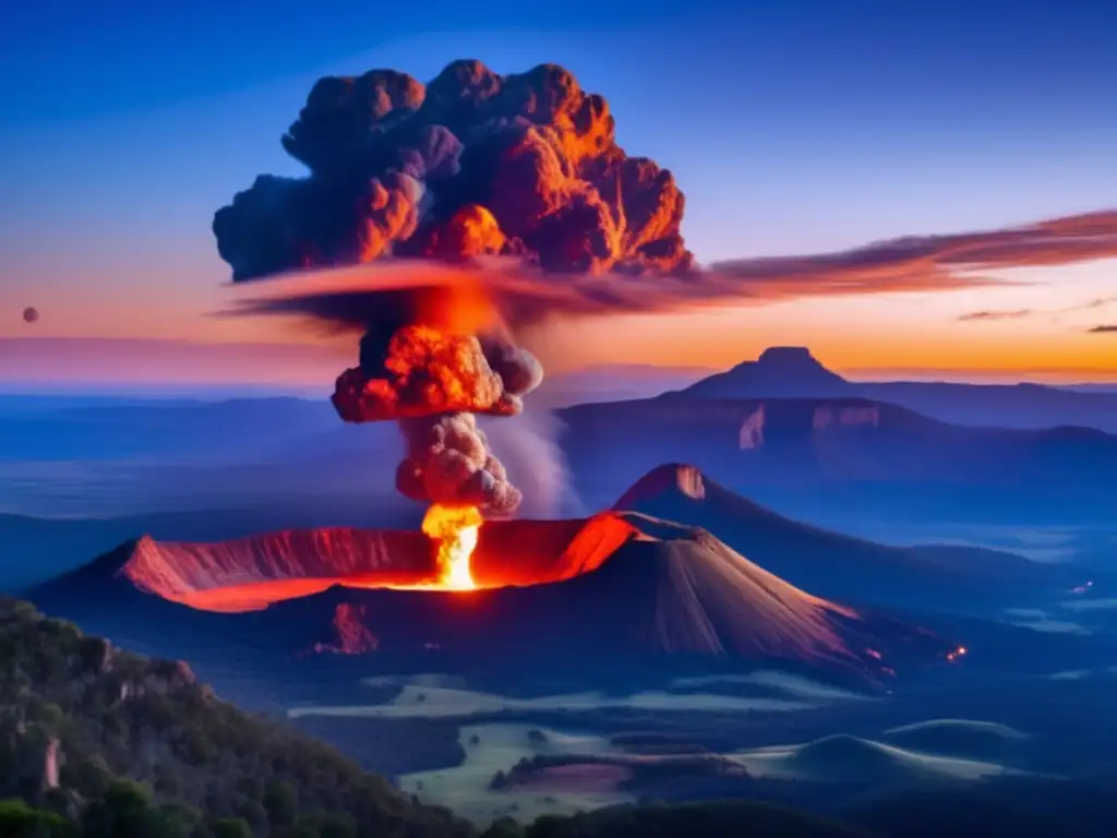 A stunning photo captures the devastating beauty of an asteroid impact at sunset over the Blue Mountains