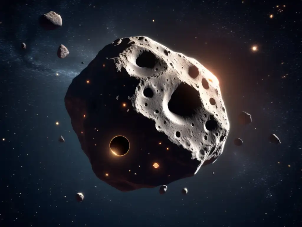 An enigmatic asteroid, teeming in intricate asteroid belts, with a barren surface and mystery afoot