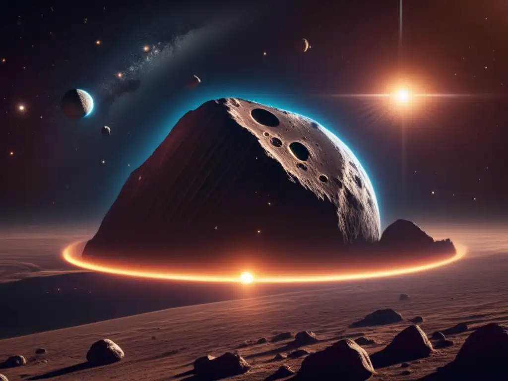 Dash: This stunning 8k resolution photorealistic image showcases a mythological asteroid streaking across the void of space