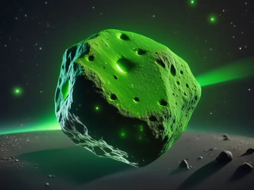 An eerie photo of a jagged asteroidoid in the abyss of space