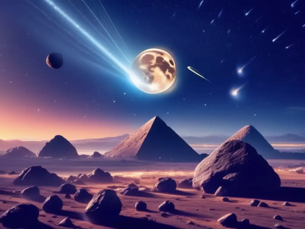 Captivating photo of an asteroid shower under a luminous moon
