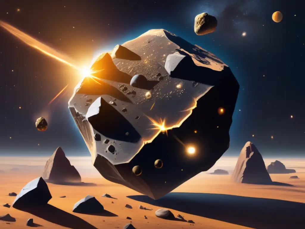 A digital masterpiece captures the beauty of Asteroids, alongside the spectral Earth