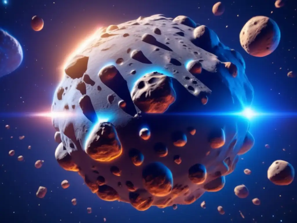 Shocking image of a 5-tonne asteroid, shaped like a glowing sphere floating in space