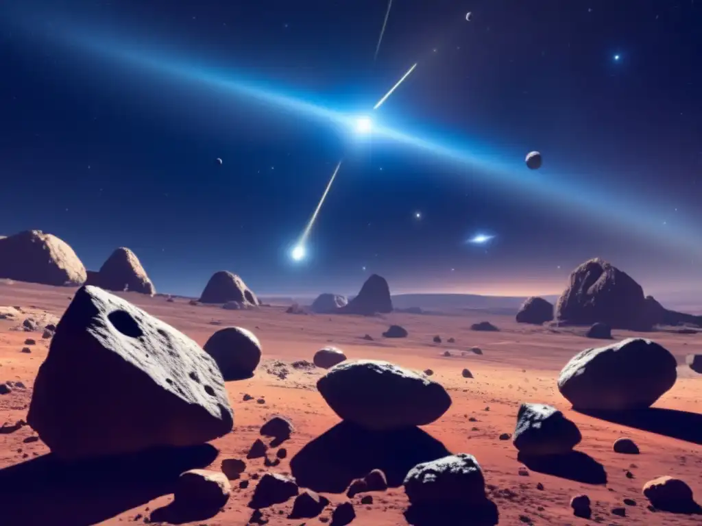 Illuminated quadruple asteroid system with two dominating, two smaller and one small asteroid