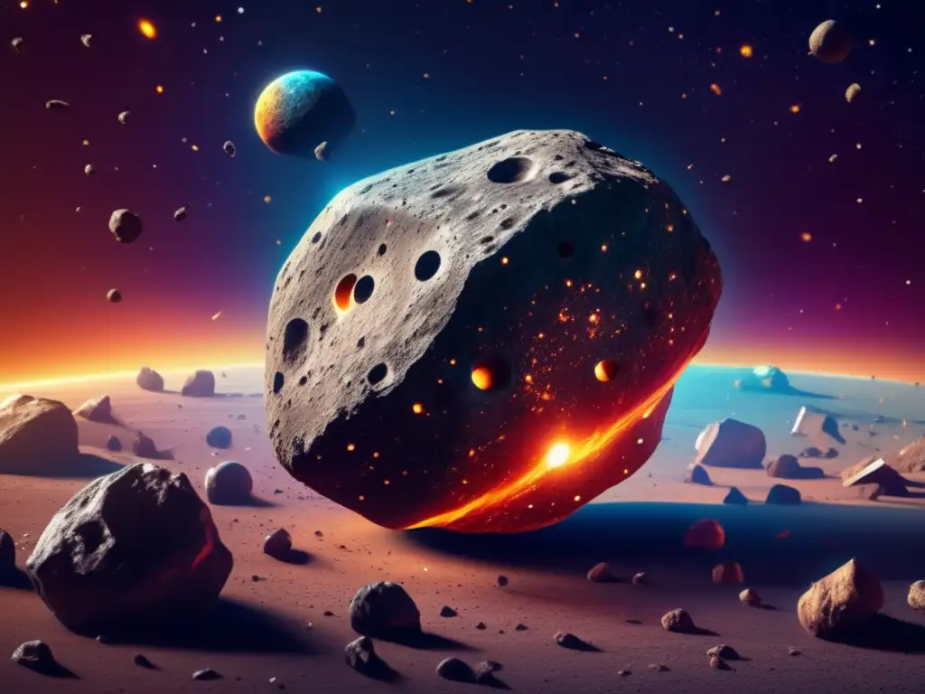 A vast, captivating photorealistic image of a celestial rock formation adorned with intricate surface detailing - continues to mesmerize viewers with its grandeur and vibrant surroundings