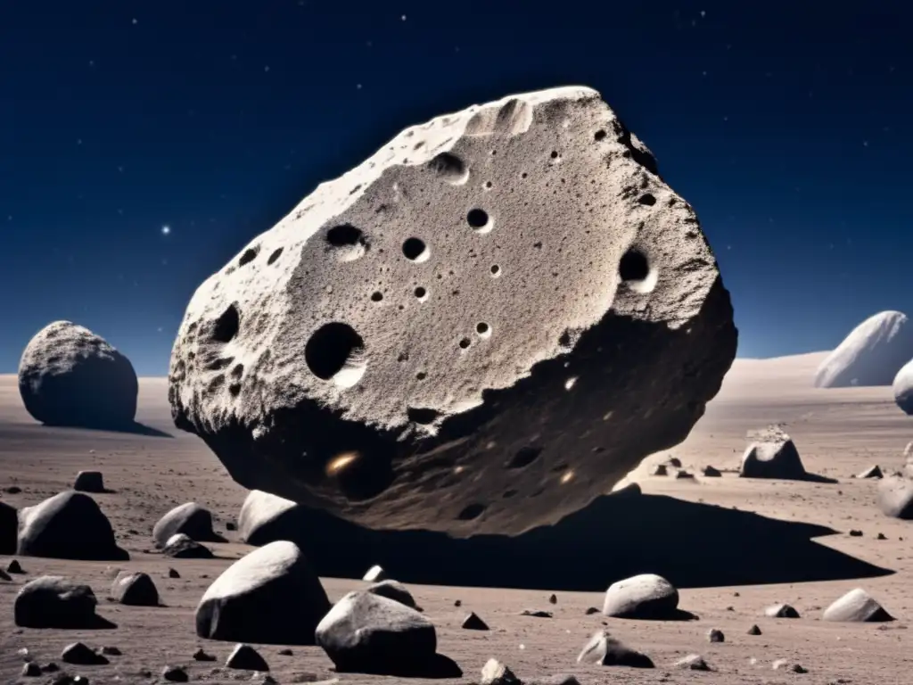 A meteoroid streaks through space emitting a cloud of dust and debris