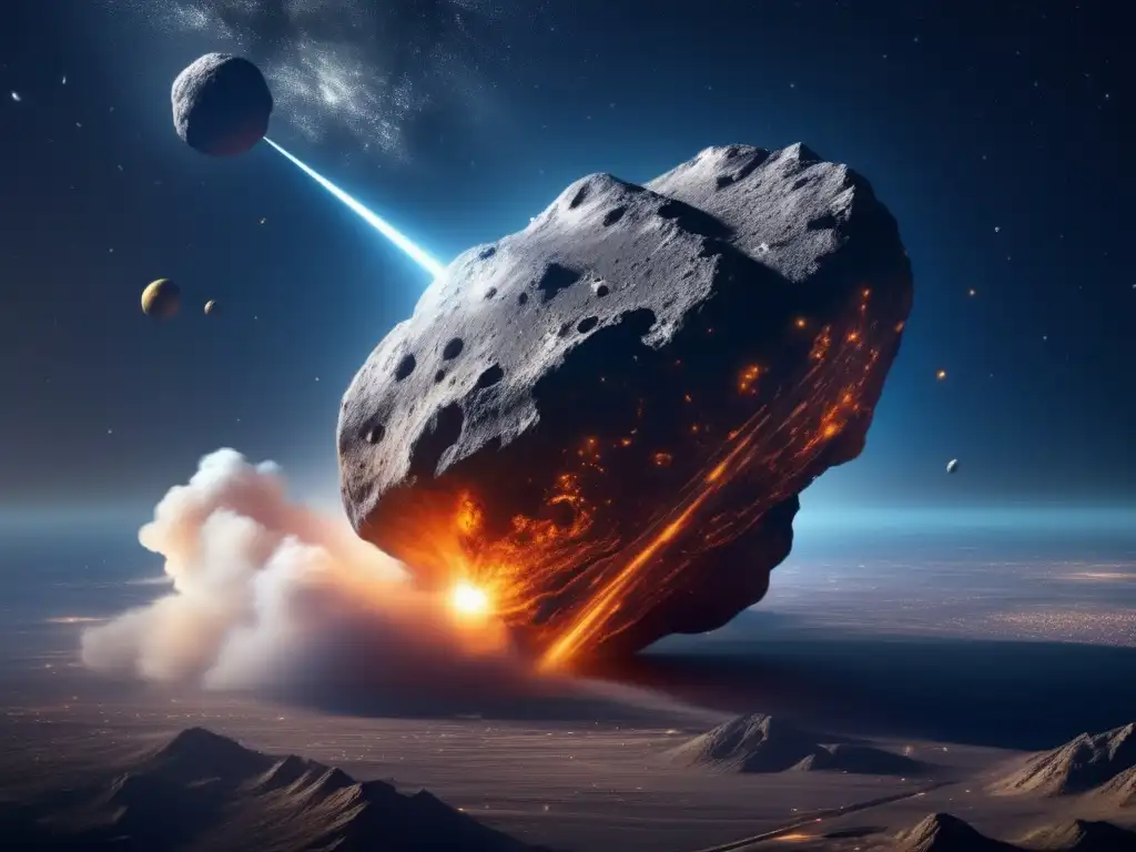 Asteroid trajectories depicted with mathematical precision and intuitive visuals, showcasing the forces at play and the beauty of celestial orbits