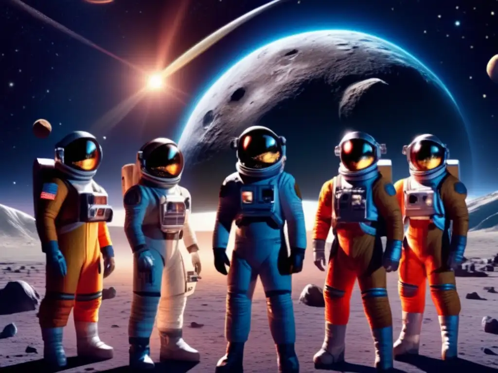 The photorealistic image of the TV miniseries cast embodies the essence of their journey to explore the depths of space