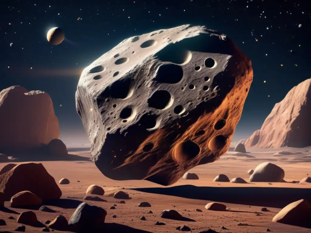 This stunning photorealistic image captures the raw beauty of an asteroid, more akin to Asteroid Ulysses than a dream