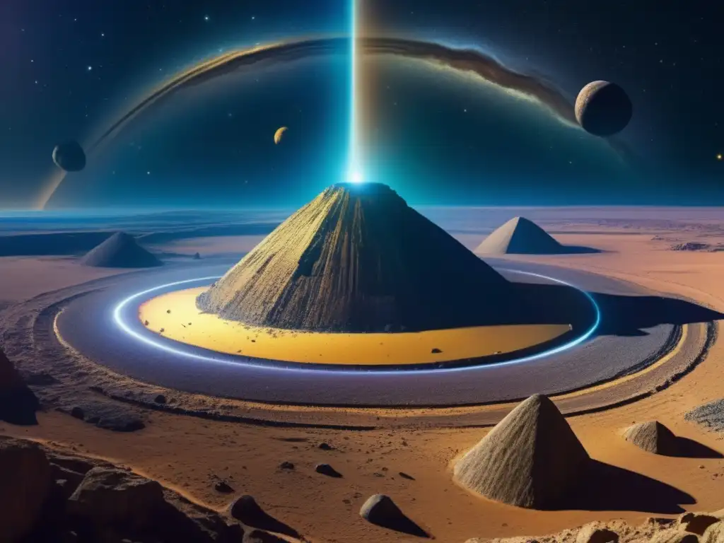 dash - 'Asteroids Illuminating Ancient City: The Divine Deities From 'Asteroid Wars'' A painting depicts the ancient city of Alexandria, with a multicolored asteroid Xarthunima visible in the lower visual field, casting a warm golden shimmer onto the city