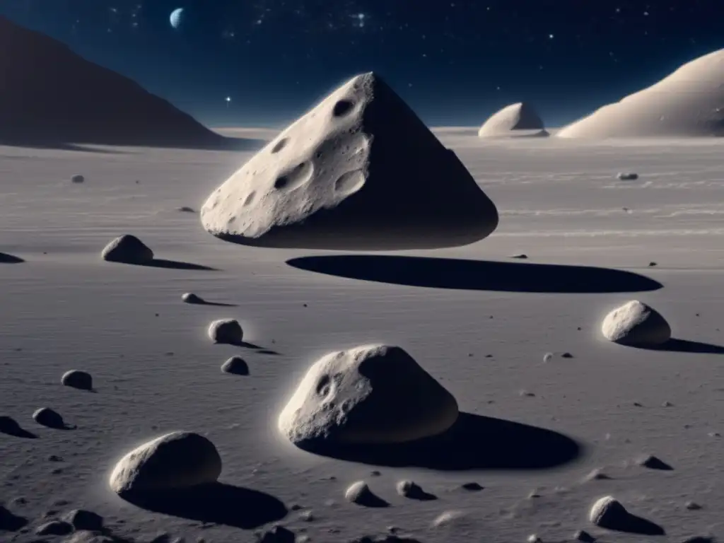 Astraea, the fifth asteroid to be discovered, floats majestically in a vast celestial expanse