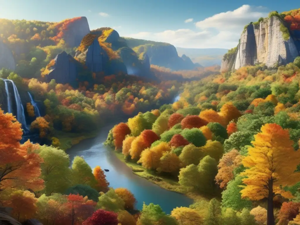 A vibrant, otherworldly landscape of post-catastrophe renewal, where verdant trees don lab coats and scientific instruments