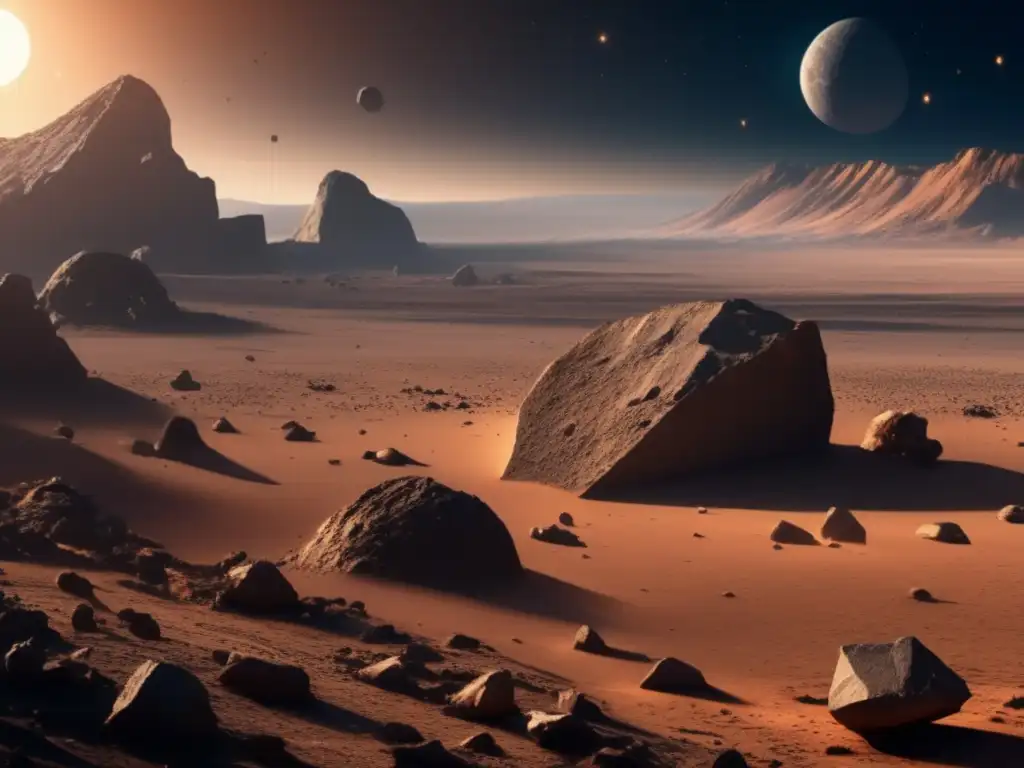 Dash: In the image, the desolate terrain is on fire with an asteroid in the distance, shredding chunks of rock as it falls