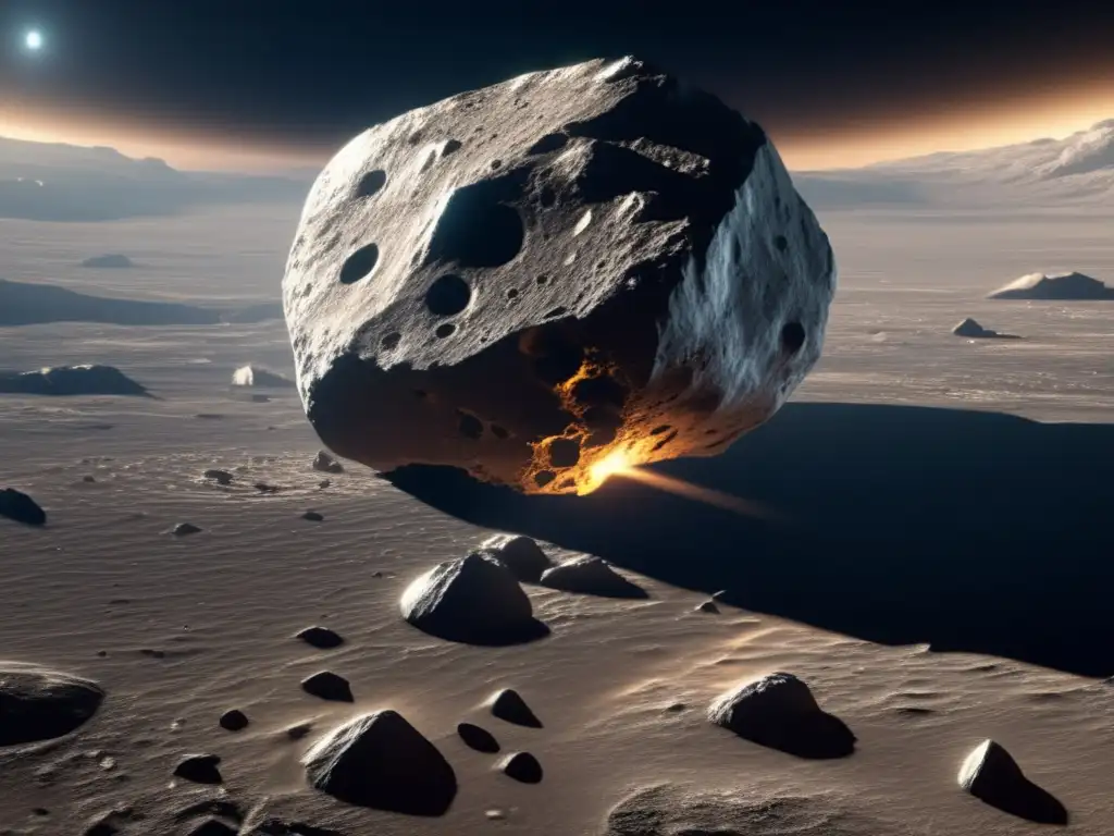 Discover the stunning surface of Asteroid Bellerophon - High-resolution details reveal rocky textures, mineral formations, and craters