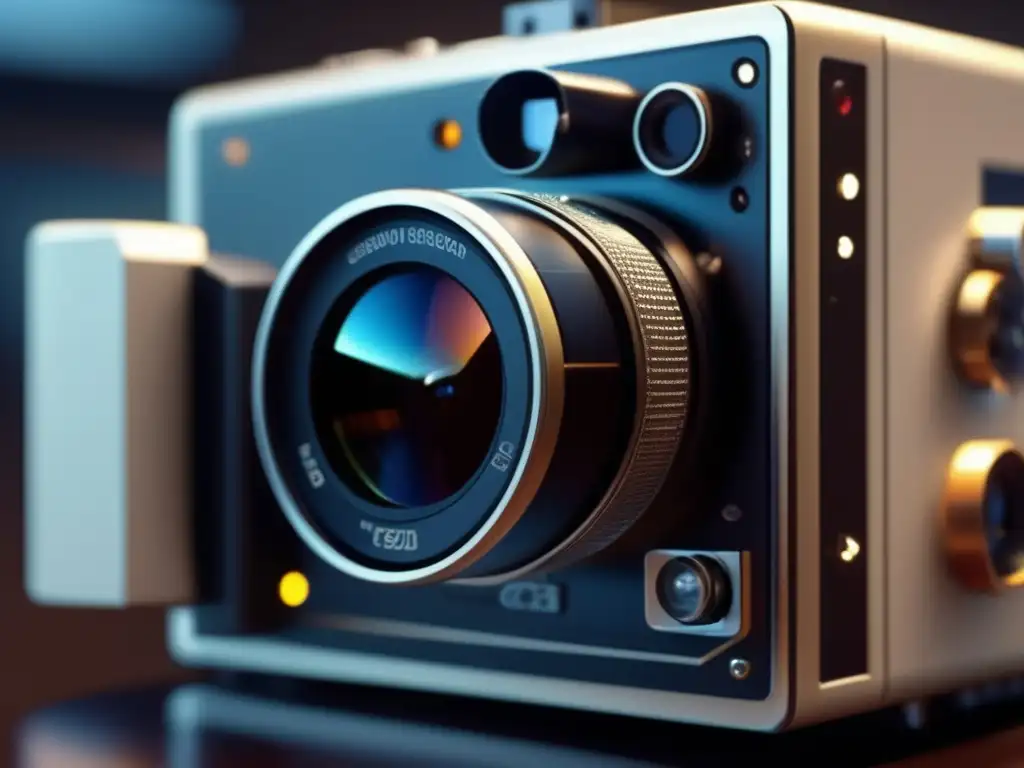 High-Response CCD Fusion Cam: 8k Resolution A stunning 8k resolution closeup of a CCD camera, showcasing its intricate pixel, mineral, and sensor components with remarkable clarity