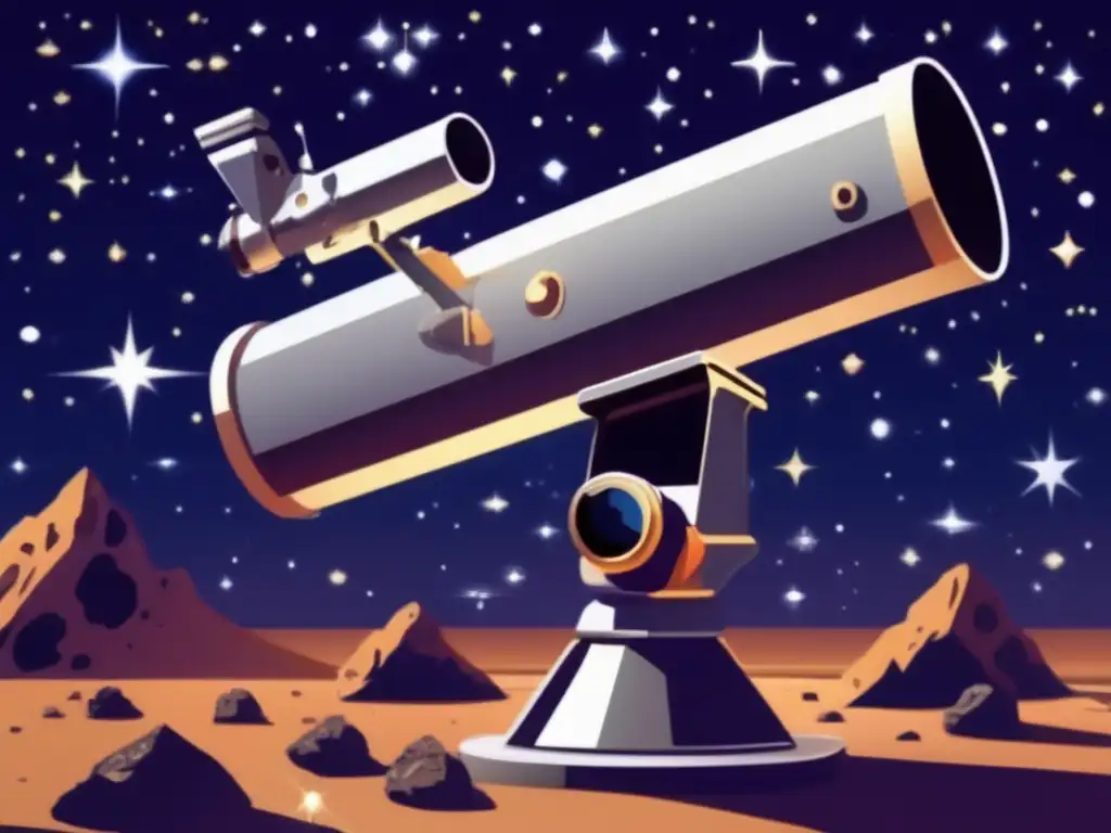 A Trailblazer In Astrophotography: CCD Cameras Unveil Asteroids A CCD camera on a telescope, capturing the close-up of an asteroid in space
