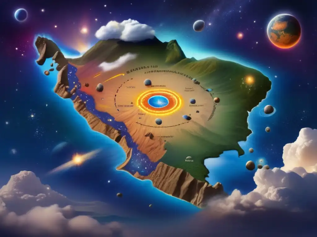 A stunning handpainted photorealistic illustration captures the essence of the Andean region during the preColumbian era