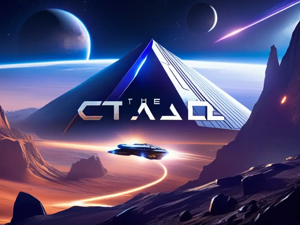 Perilous Oasis: Citadel Asteroid in 'Mass Effect', 'Andromeda' A photorealistic depiction of the citadel in the 'Mass Effect' series, captured in 'Andromeda'