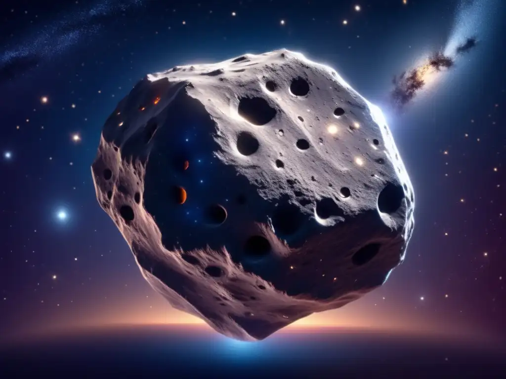 Dash - This asteroid luminosity is mesmerizing! Shimmering with cosmic radiance, its jagged edge cuts against the infinite blackness